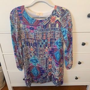 Bohemian long sleeve dress